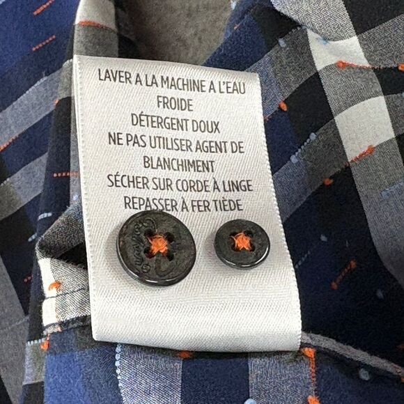 Robert Graham 2XL Tailored Fit Blue Plaid Button Down Shirt Modern Americana - Picture 8 of 12